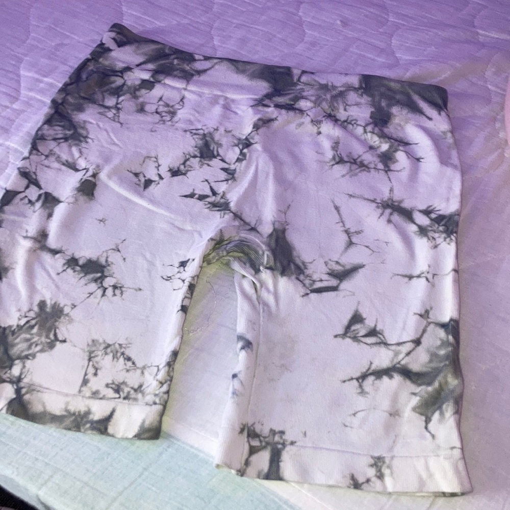 Soft tie dye spandex shorts